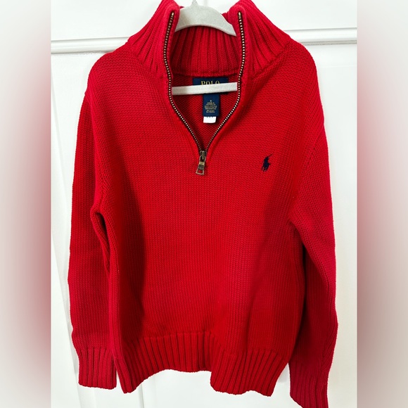 Polo red knit sweater size 6 (like new) - Picture 1 of 3